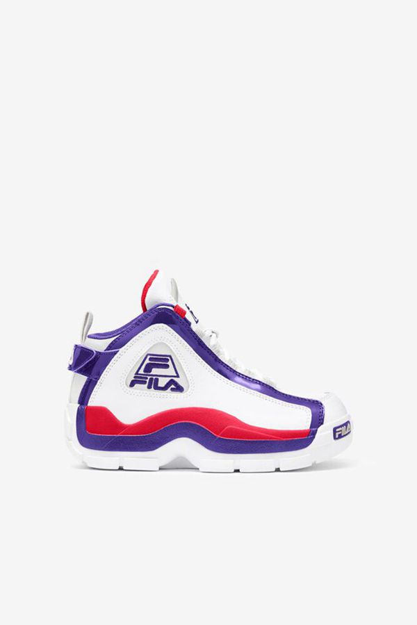 Fila Grant Hill 2 Boy's Sneakers - White/Deep Blue,NZ 683-43827